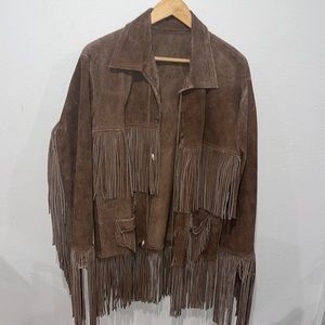 Hand made suede tassel jacket